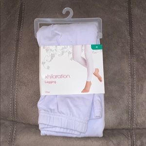 White ankle length leggings